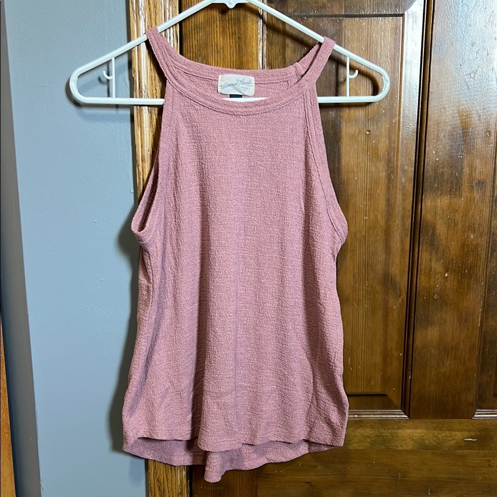 *Pink Halter Neck Tank Top